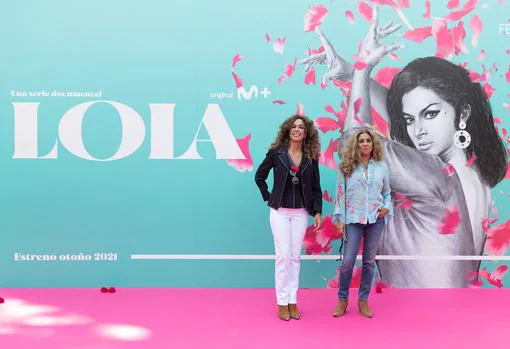 Rosario y Lolita Flores, durante la presentación en Vitoria de la serie documental sobre su madre 'Lola'