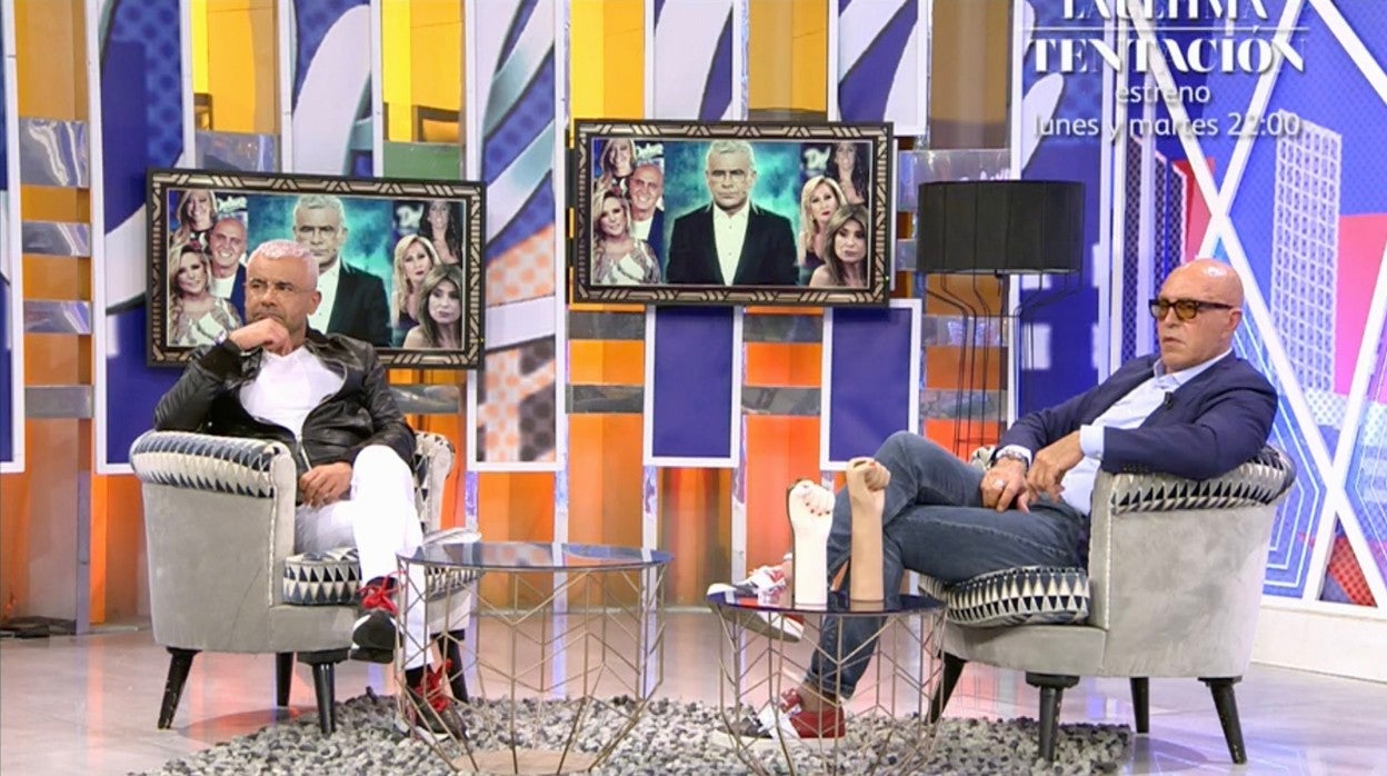 Jorge Javier Vázquez y Kiko Matamoros, durante el programa de ayer