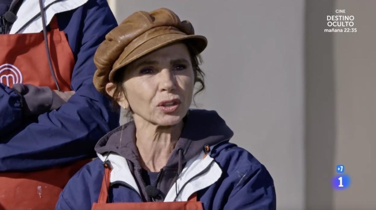 Victoria Abril, en la prueba de exteriores de 'MasterChef'