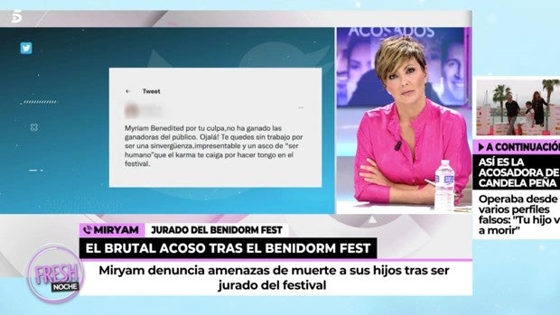 Miryam Benedited, contundente en 'Ya son las ocho': «No tengo ninguna relación con Chanel»