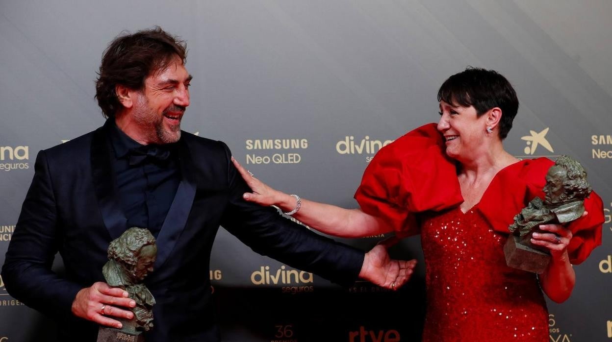 Javier Bardem y Blanca Portillo ganaron el Goya como mejores intérpretes protagonistas por las películas 'El buen patrón', de Fernando León de Aranoa, y 'Maixabel', de Icíar Bollaín