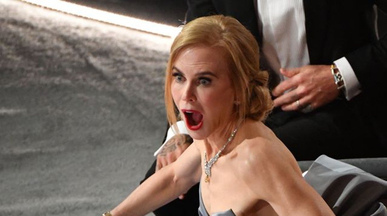 El rostro de Nicole Kidman resume la reacción de medio Hollywood