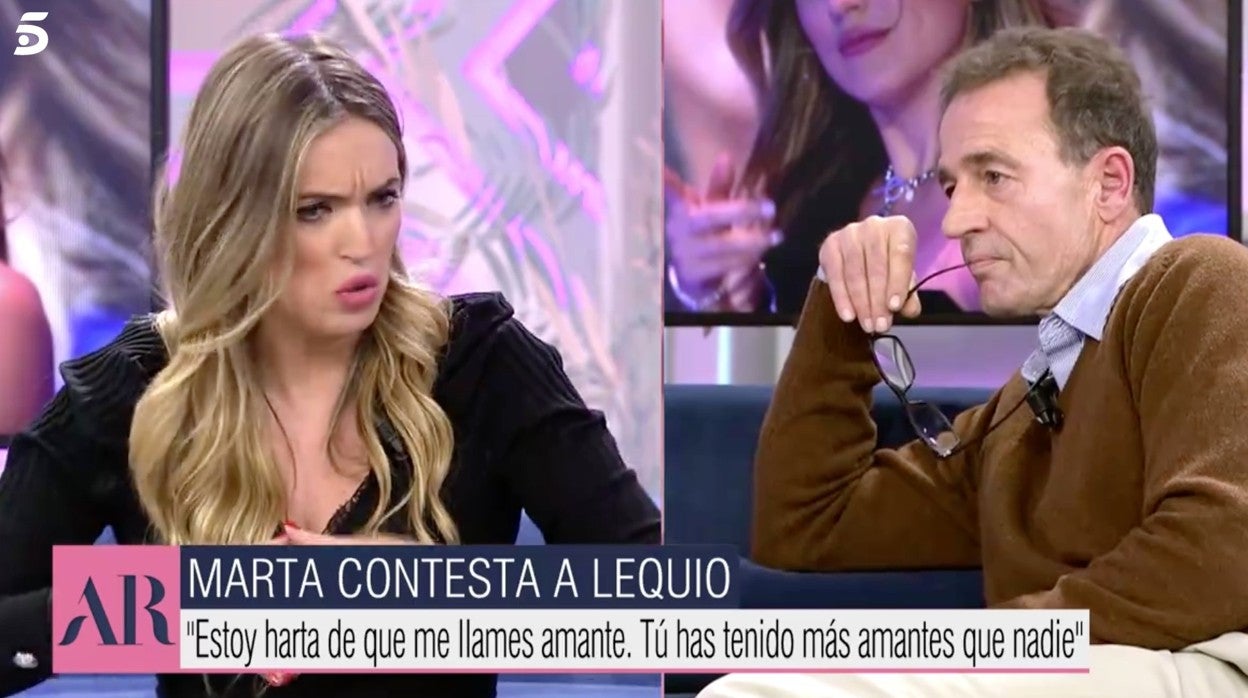 Marta Riesco y Alessandro Lecquio, en 'El programa de Ana Rosa'.