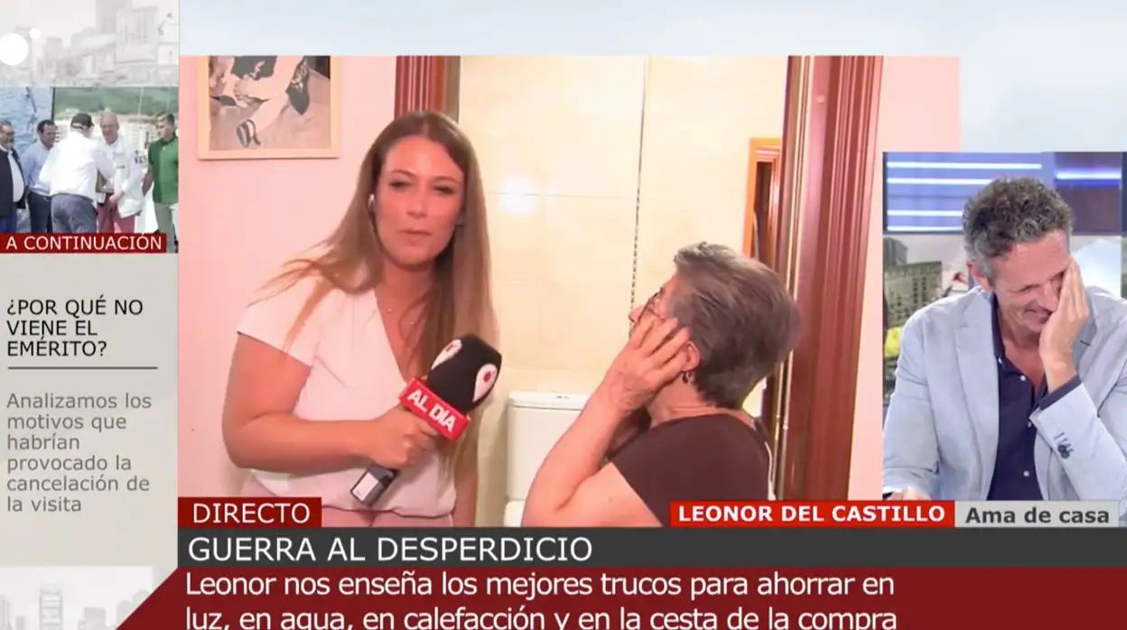 Joaquín Prat se sonroja al hablar con Leonor en 'Cuatro al Día'.