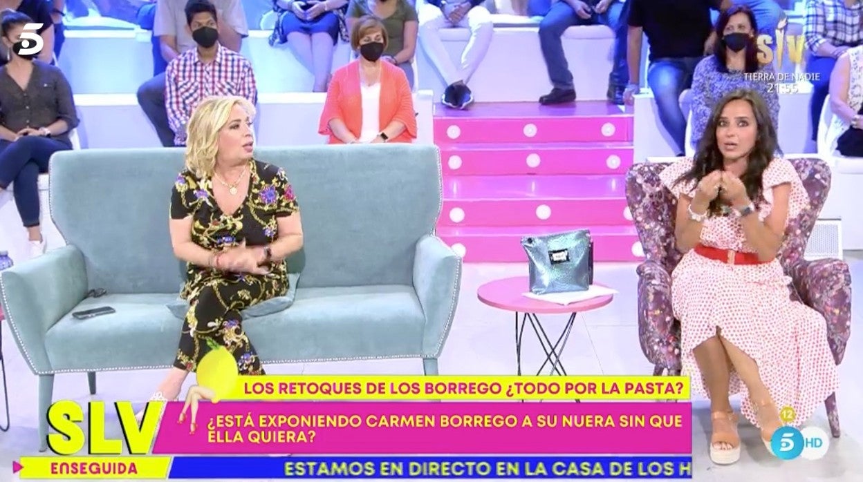 Carmen Borrego y Carmen Alcayde, en 'Sálvame'