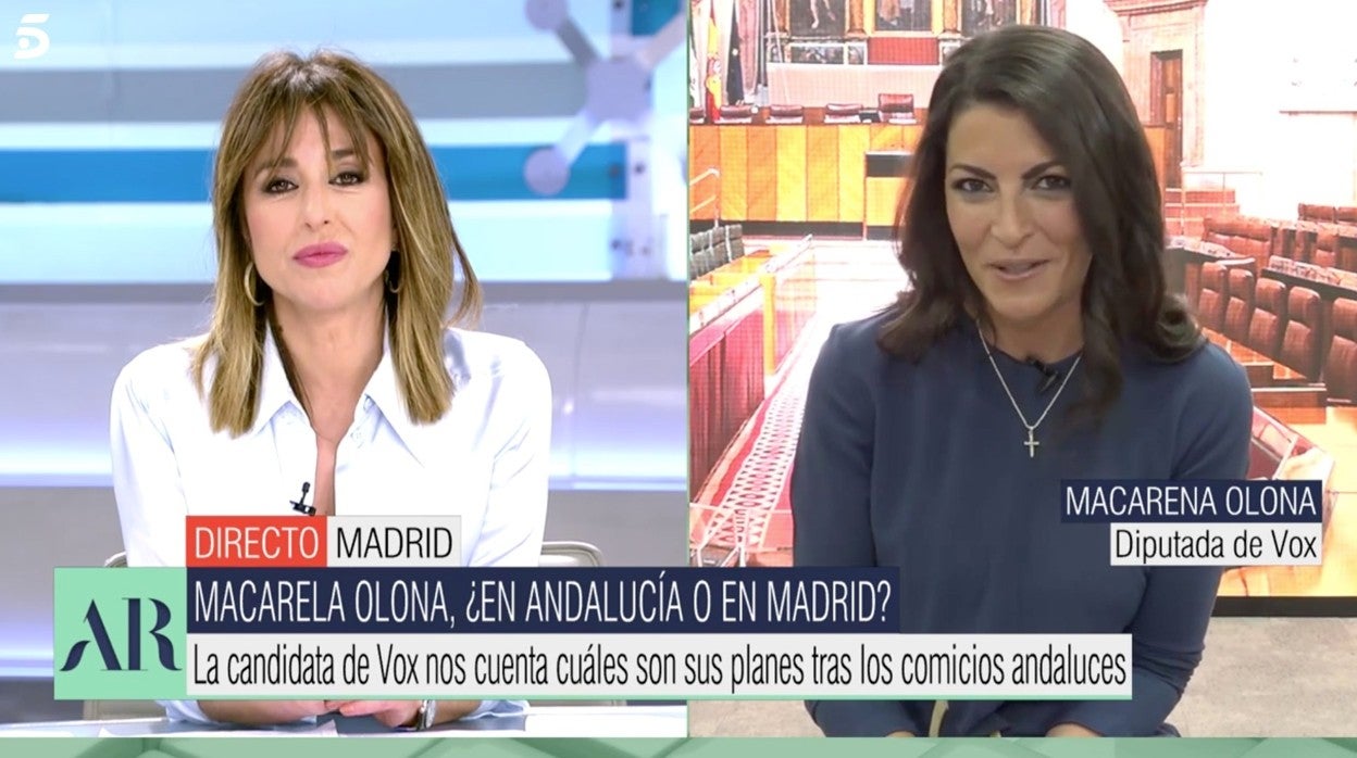 Ana Terradillos y Macarena Olona, en 'El programa de Ana Rosa'.