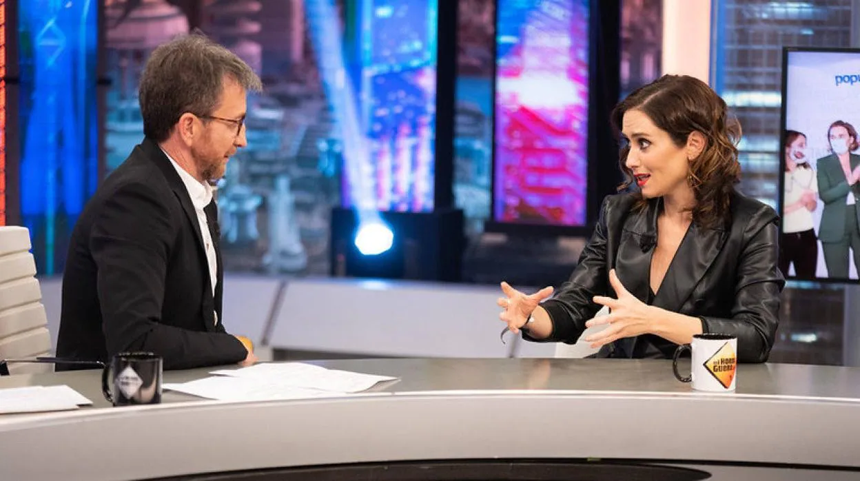 La entrevista de Pablo Motos a Isabel Díaz Ayuso es la única entrega de 'El Hormiguero' que logra colarse entre las 25 emisiones más vistas de la temporada