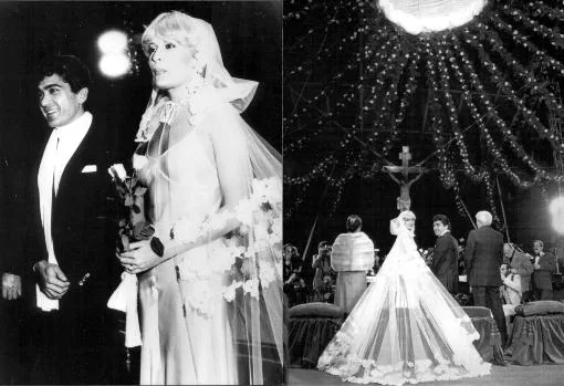 Ángel Cristo y Bárbara Rey se casaron el 12 de enero de 1980 en Valencia, en un circo montado en la plaza de toros