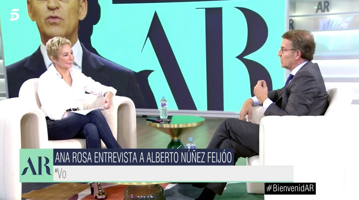 Ana Rosa Quintana, entrevista a Núñez Feijóo en 'El programa de Ana Rosa'.