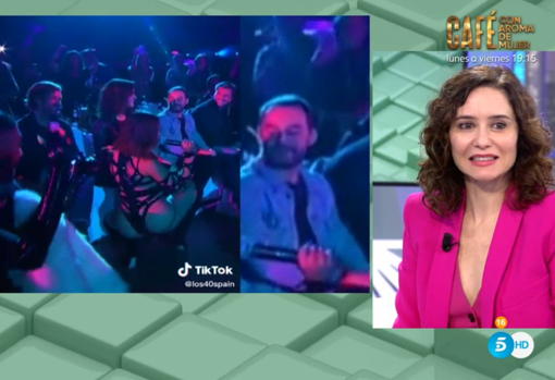 Ana Rosa enmudece en directo a Ayuso con las imágenes de su 'perreo' con Anitta