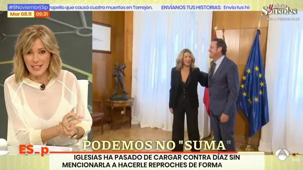 Susanna Griso se harta de escuchar a Yolanda Díaz lo mismo y le asesta una pullita sin despeinarse