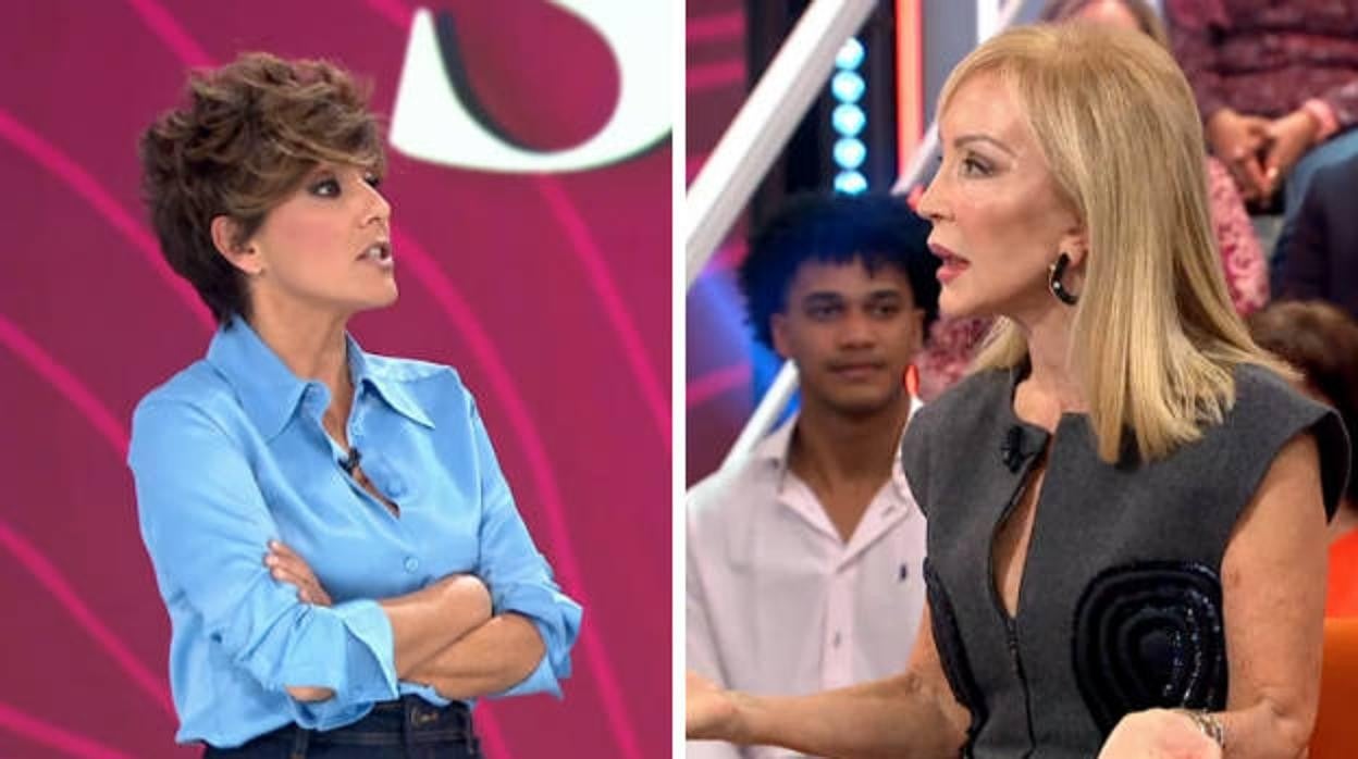 Sonsoles Ónega y Carmen Lomana, durante el rifirrafe que tuvieron en 'Y ahora Sonsoles'.