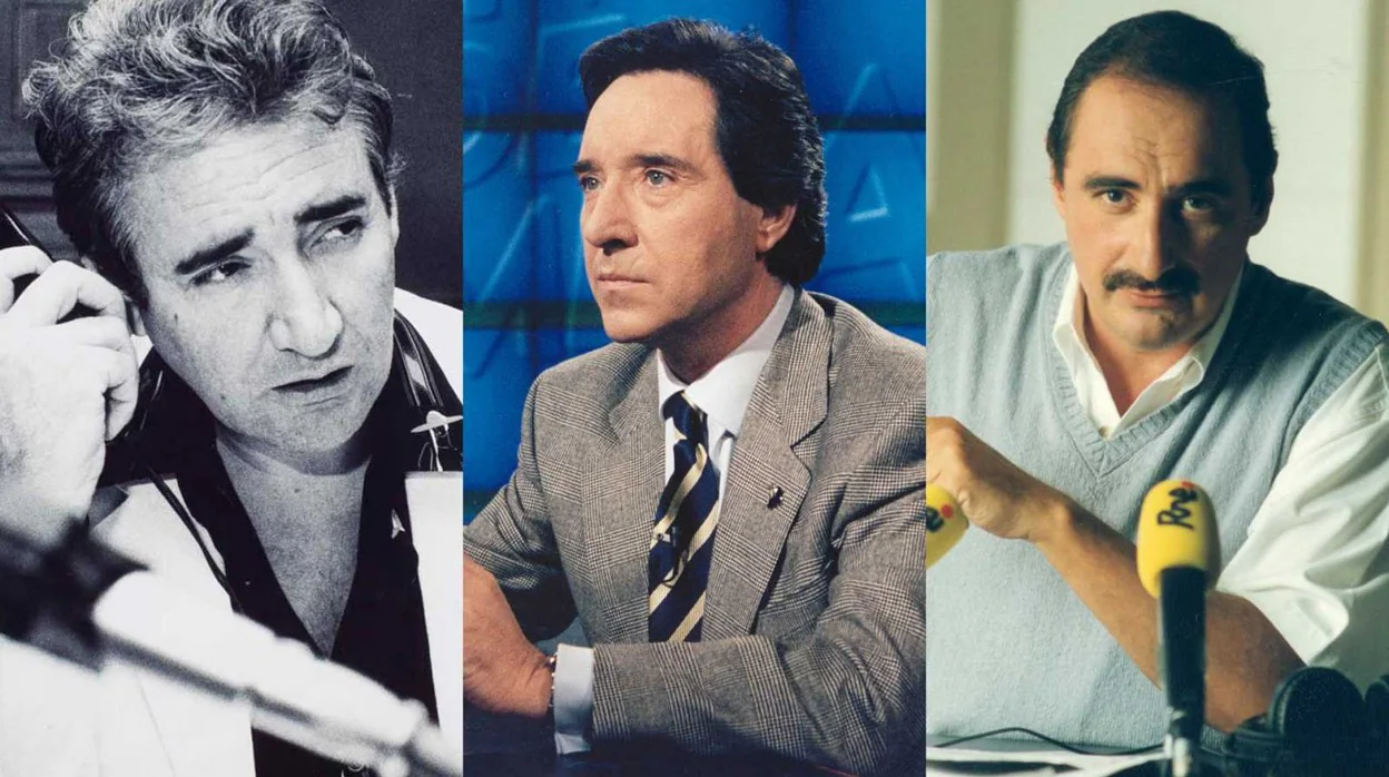 Luis del Olmo, Iñaki Gabilondo y Carlos Herrera, tres de las grandes figuras de la radio en España