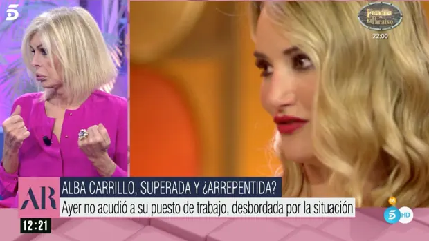 Bibiana Fernández se rebela en Telecinco para desmontar a Alba Carrillo: «No lo puedo soportar»