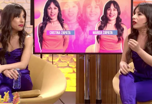 Cristina y Marisa Zapata, las gemelas de 'First Dates', en 'Fiesta'.