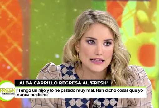 Alba Carrillo ha reaparecido en 'Ya es mediodía'.