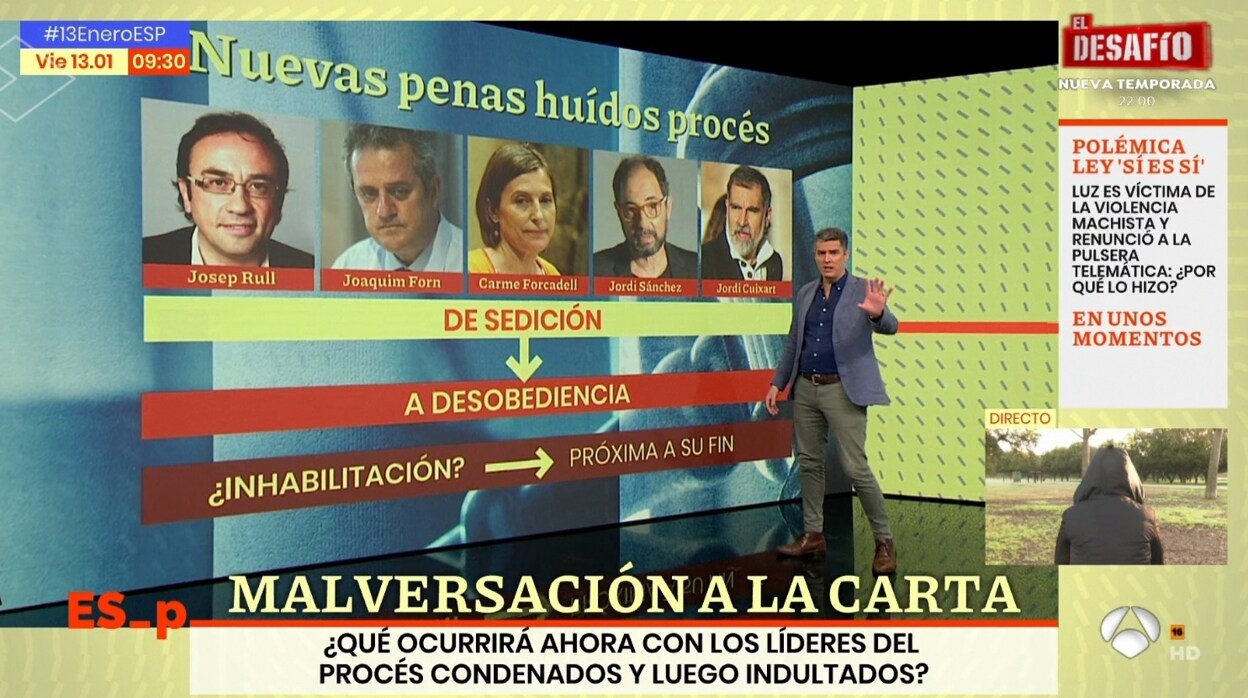 Gonzalo Bans, colaborador de 'Espejo Público', con la infografía de la discordia.
