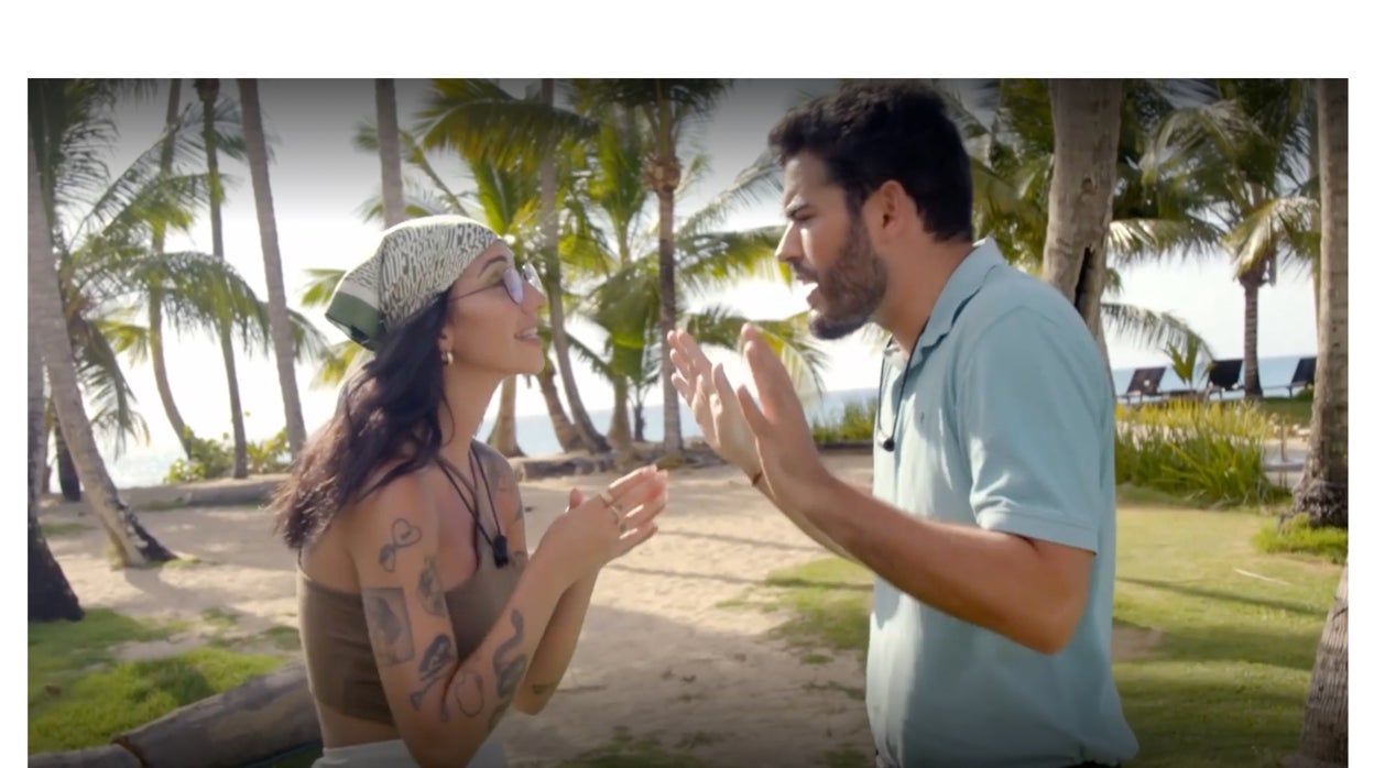 Adrián y Naomí en el segundo programa de 'La isla de las tentaciones'