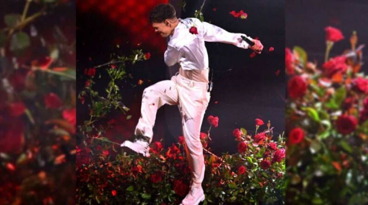 Blanco, durante su actuación en San Remo