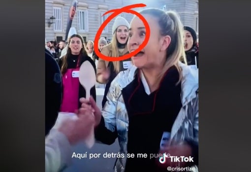 Captura del video de Tik Tok de la aspirante