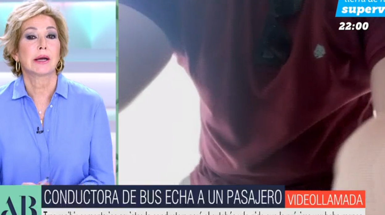 Ana Rosa Quintana, este martes 25 de abril, durante la conexión en directo con un entrevistado, harto de esperar para dar su testimonio como testigo del suceso en el que una conductora echó del bus a un pasajero