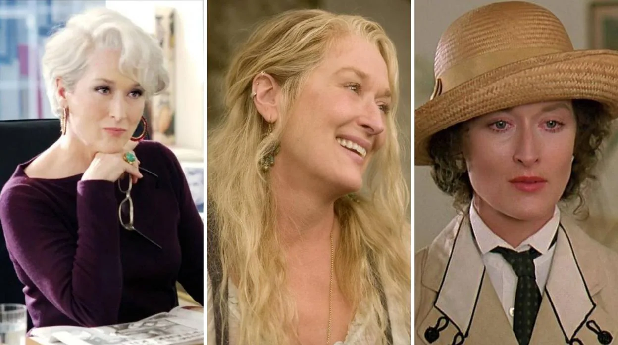 Meryl Streep en tres de sus recordados papeles