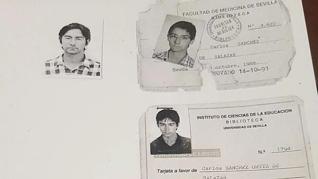 Foto de los documentos de Carlos Sánchez Ortiz de Salazar