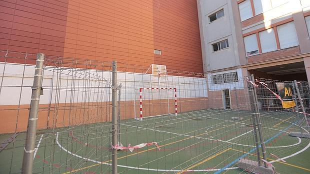 Estado actual del patio del colegio de Las Carmelitas.