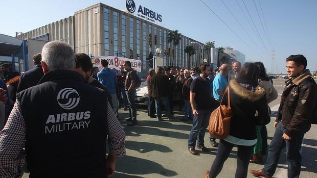 Imagen de una de las últimas protestas convocada por el comité de empresa de Airbus-Puerto Real