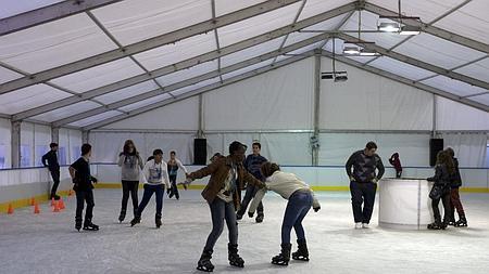 La pista de hielo instalada en San Antonio