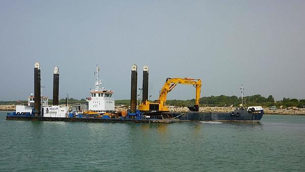 Obras en el Guadalete en 2010