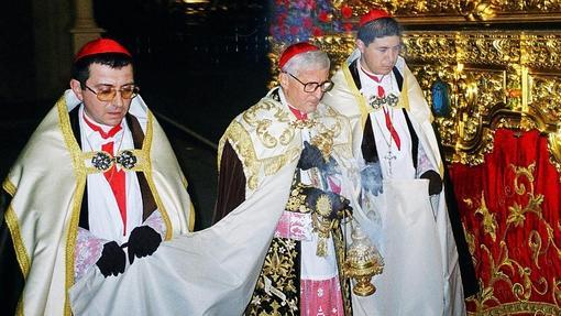 Pedro II, en el centro, en Semana Santa