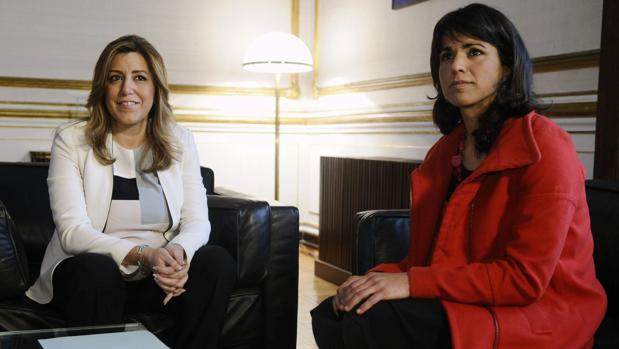 Susana Díaz y Teresa Rodríguez se enfrentan en Twitter a cuenta de las corbetas de Arabia Saudí