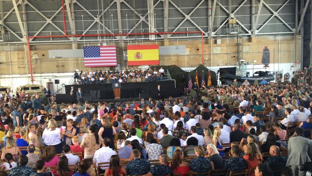 Todo a punto para el discurso de Barack Obama