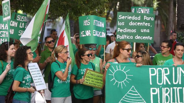 Una de las últimas manifestaciones de maestros