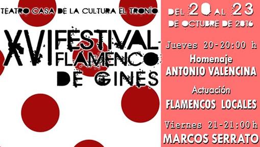 Cartel del XVI Festival Flamenco de Gines