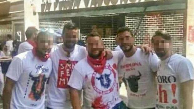 Imagen de los cinco acusados por la violación de los Sanfermines