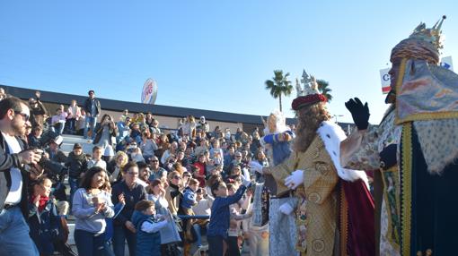 Los Reyes en su llegada a San Fernando