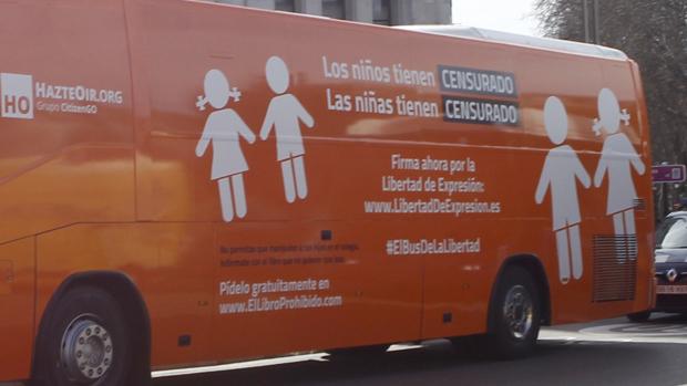 El polémico autobús de Hazte Oír llegará a Cádiz con un mensaje «censurado»