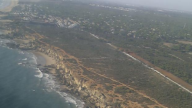 Imagen aérea de la costa de Conil de la Frontera