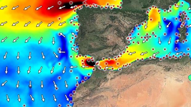 Temporal de viento en el Golfo de Cádiz