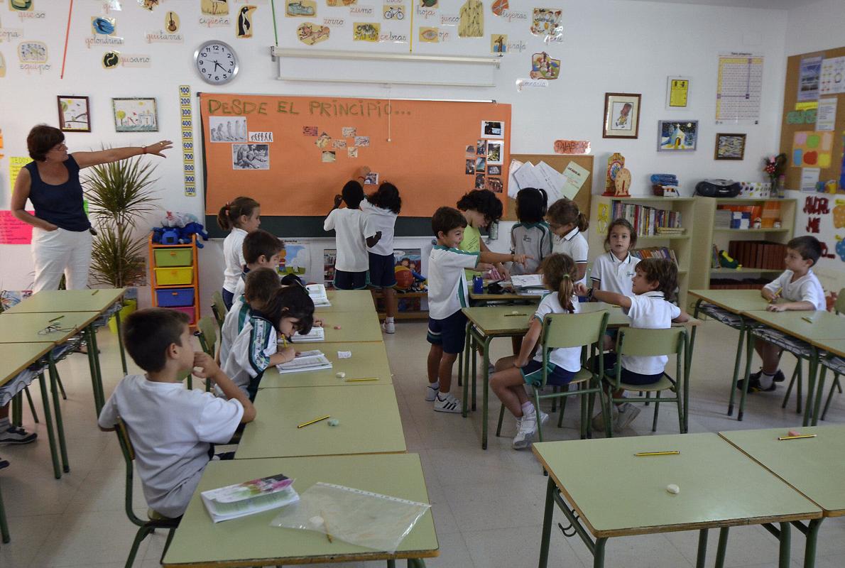 Interior de un aula de Primaria de la provincia.