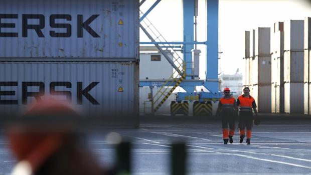 Varios trabajadores del puerto de Algeciras