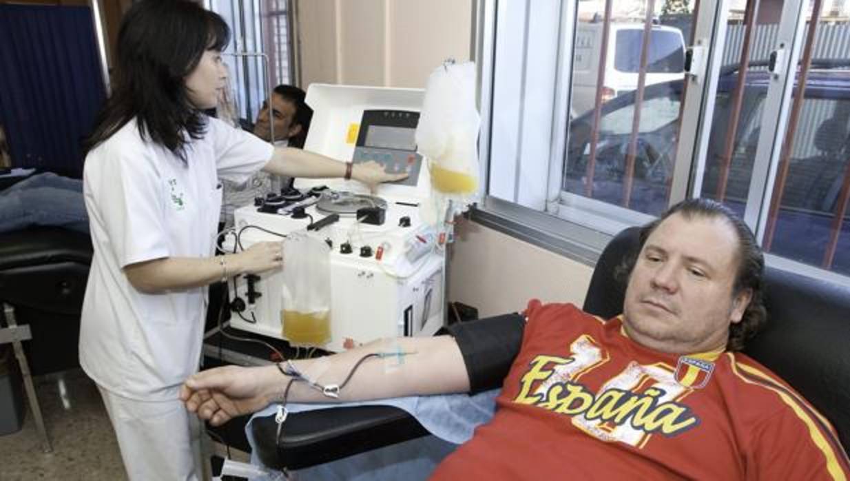 Donación de sangre en el hospìtal de Jerez