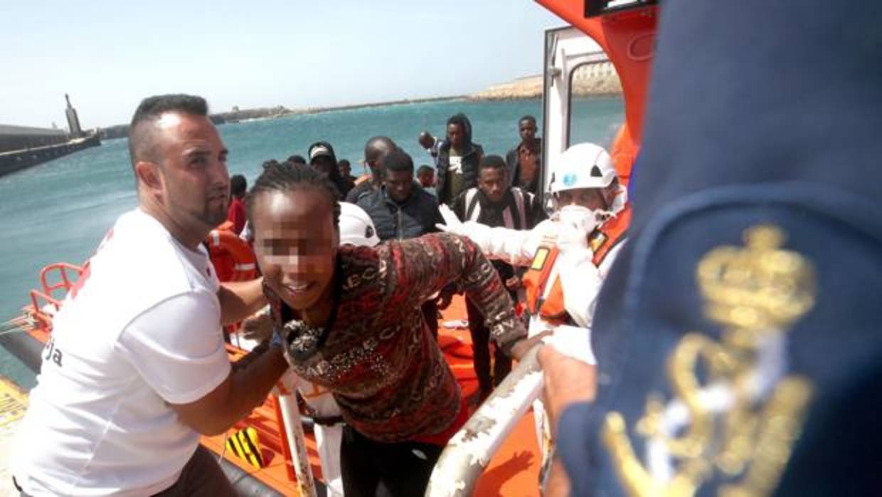 Foto de un rescate anterior en Tarifa