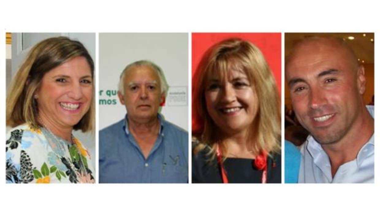 Los cuatro precandidatos a la Secretaría General del PSOE de Cádiz.