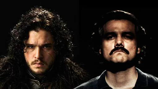 John Snow (i) y Pablo Escobar (d), las caras más conocidas de HBO y Netflix.