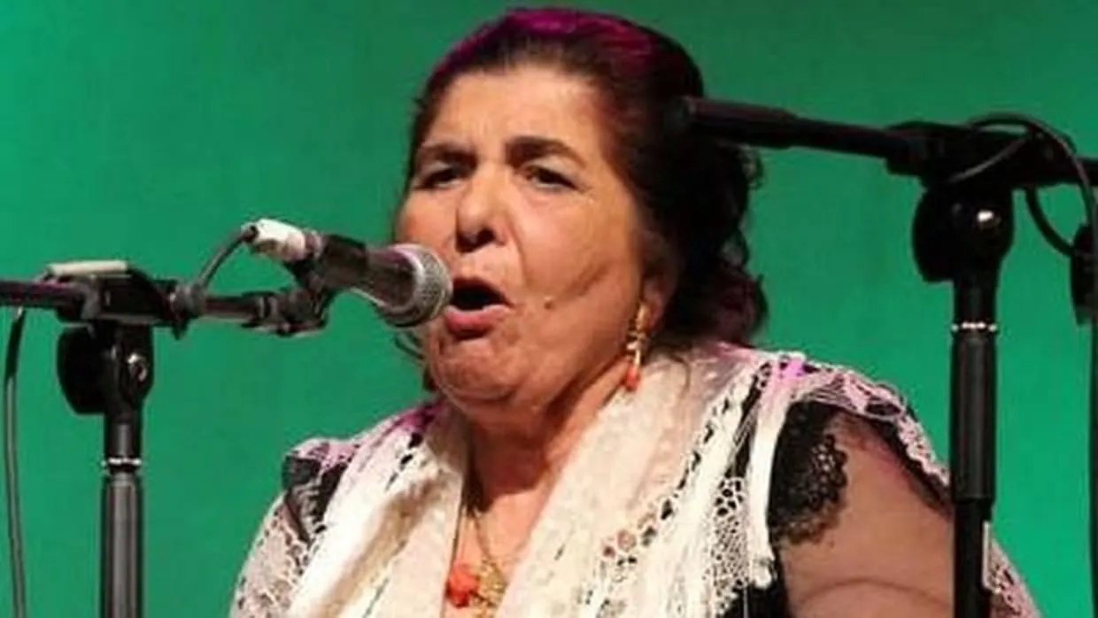 La cantaora Juana Vargas, durante una actuación