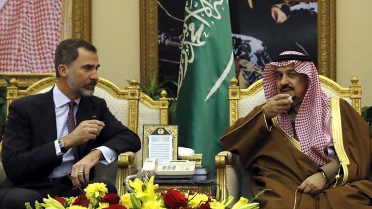 El Rey de España estuvo tres días en enero de 2017 en Riad junto con empresarios españoles