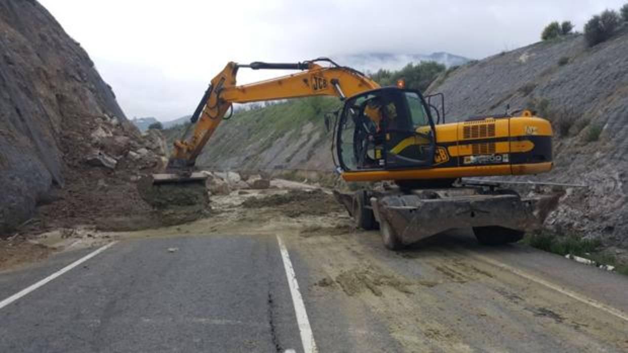 La Junta intensifica la labor de conservación de carreteras para paliar 86 incidencias por el temporal